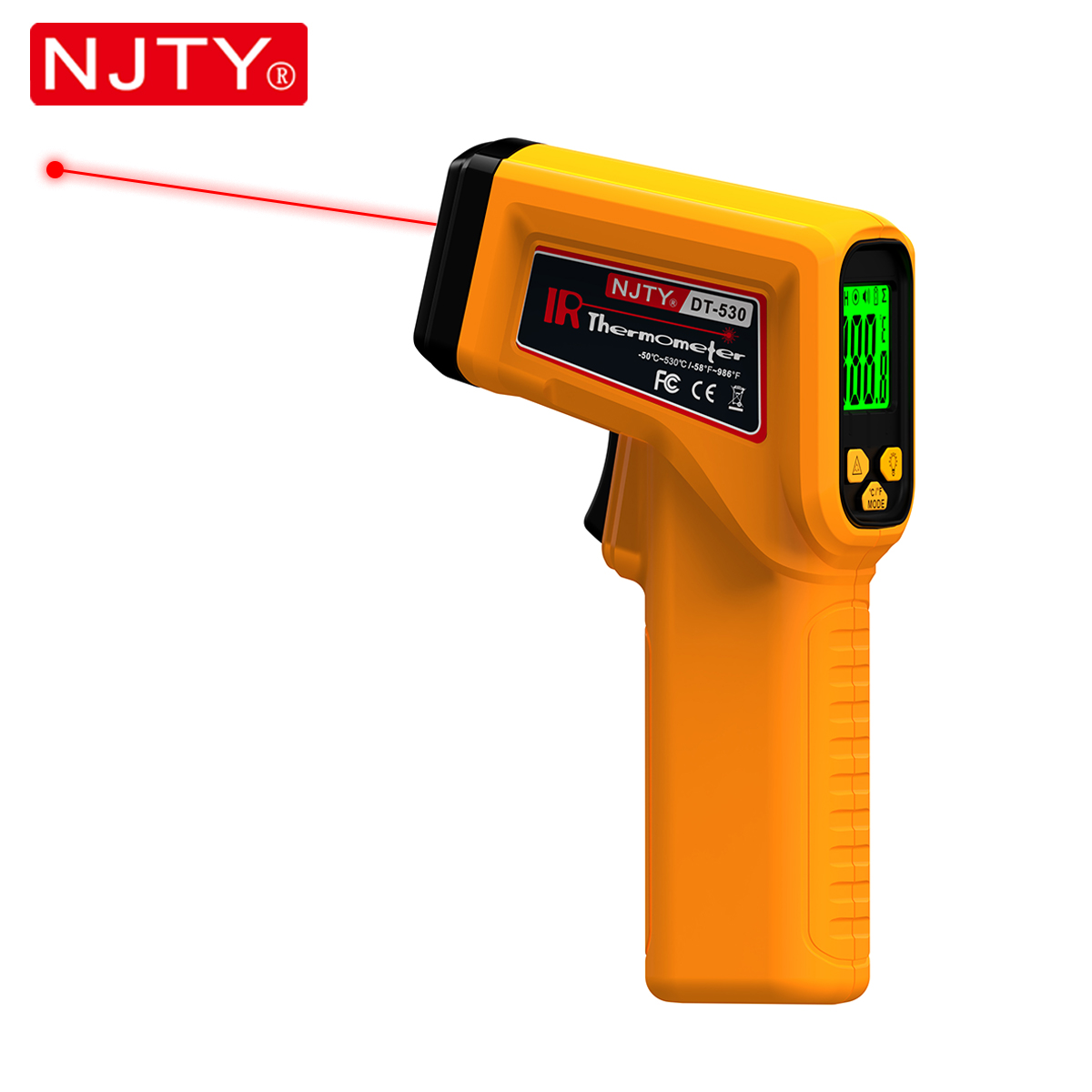 Industrial Laser Temperature - NJTY Termômetro Infravermelho Laser Pistola de