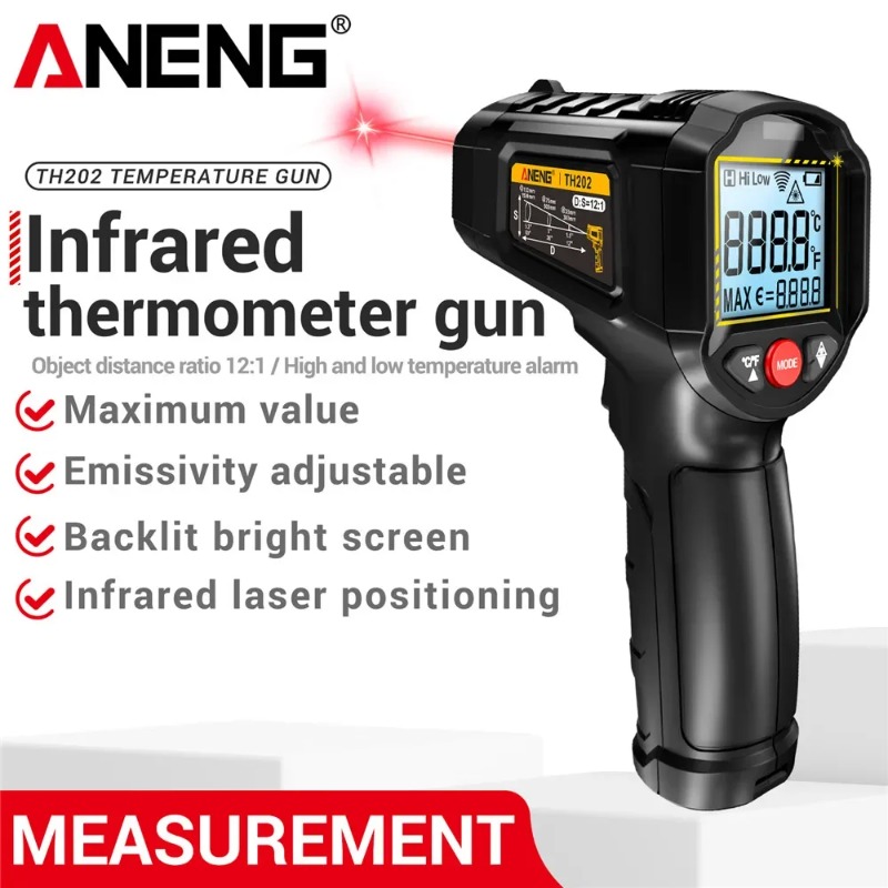 Industrial Laser Temperature - Aneng th202 termômetros portáteis industriais, teste