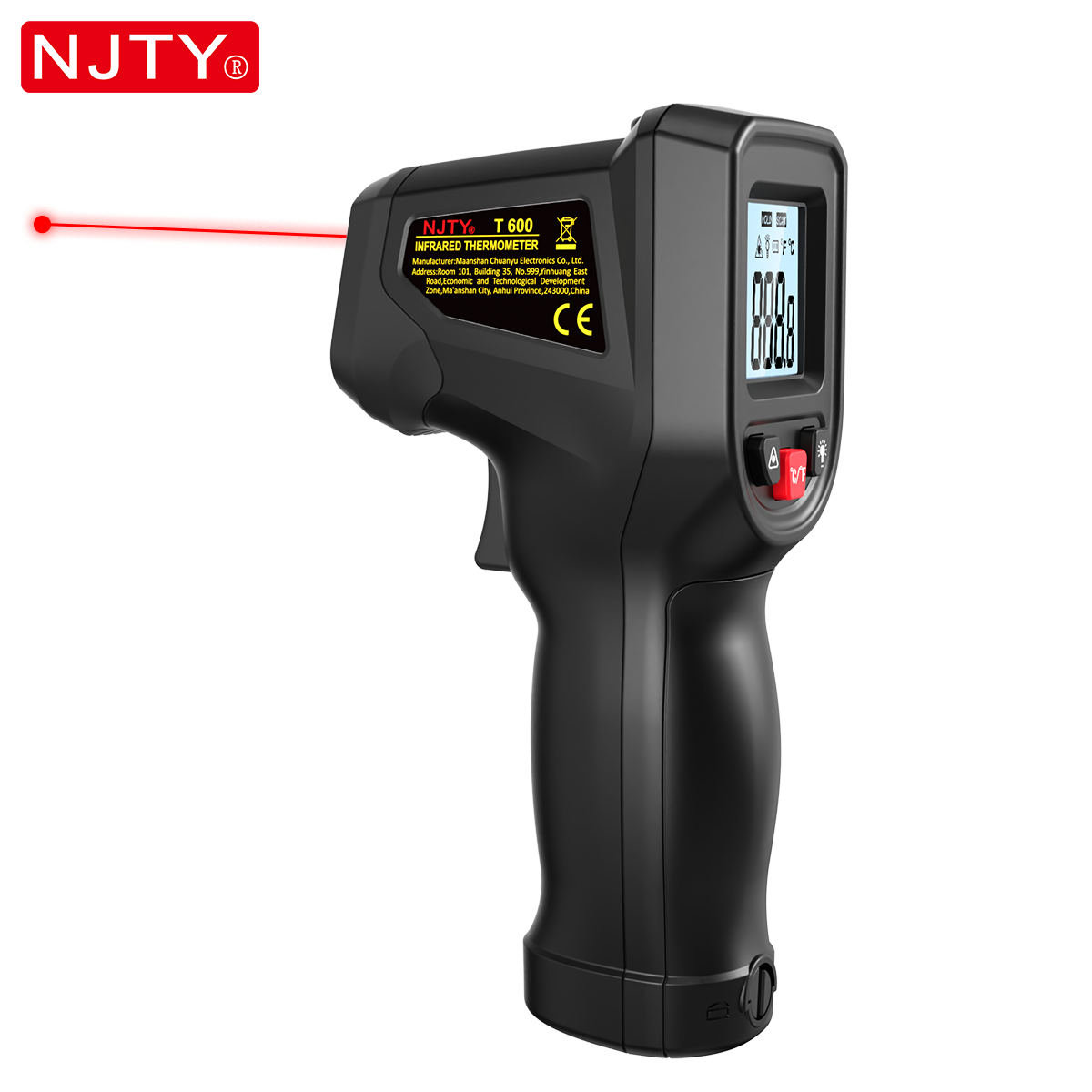 Industrial Laser Temperature - Pistola termômetro infravermelho NJTY T600 sem