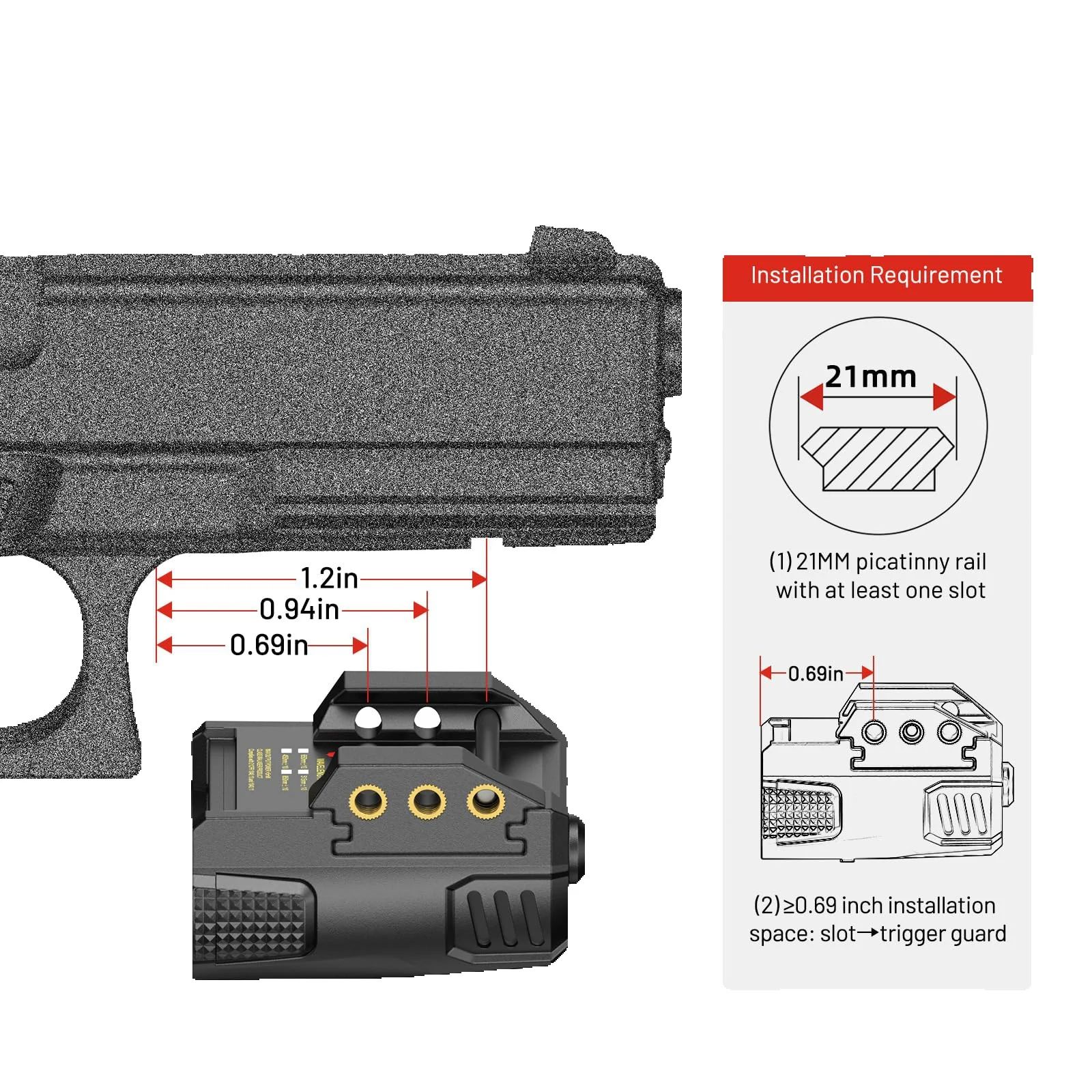Mira Laser Compacta EZshoot Ve - Industrial Laser Pointer avaliação e preço