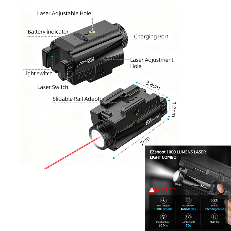 Lanterna para Pistola EZshoot  - Industrial Laser Pointer avaliação e preço